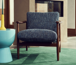 Fauteuil Chair Todd Boho POLSPOTTEN, Blauw